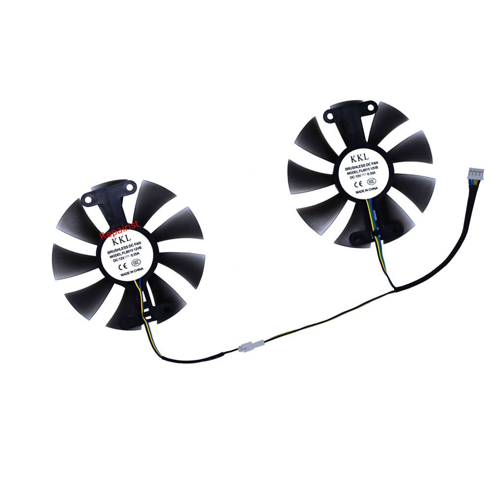 2Pcs/Set,Video Cards Fan,FL801 - đánh giá và giá Rx 580 8Gb 2048Sp Gpu