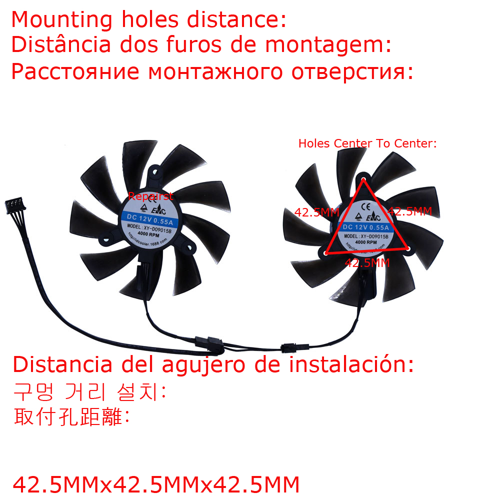 2Pcs/Set,XY-D09015B,Graphics G - đánh giá và giá Rx 580 8Gb 2048Sp Gpu