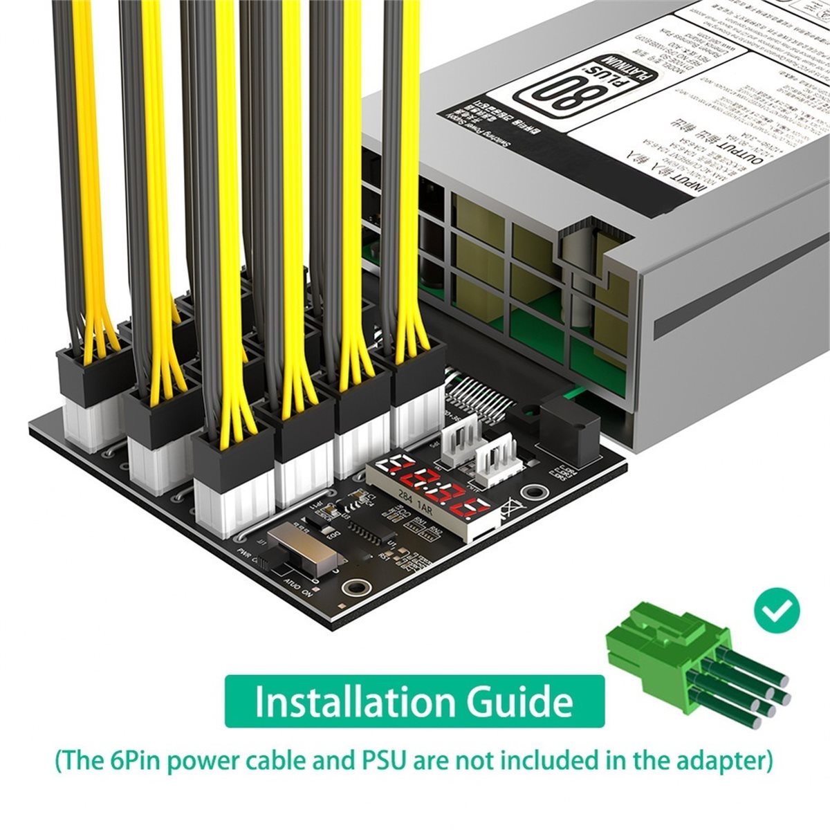 M05K 12 Ports PCIe 6Pin Connec - đánh giá và giá 2400W Server Psu Breakout Board