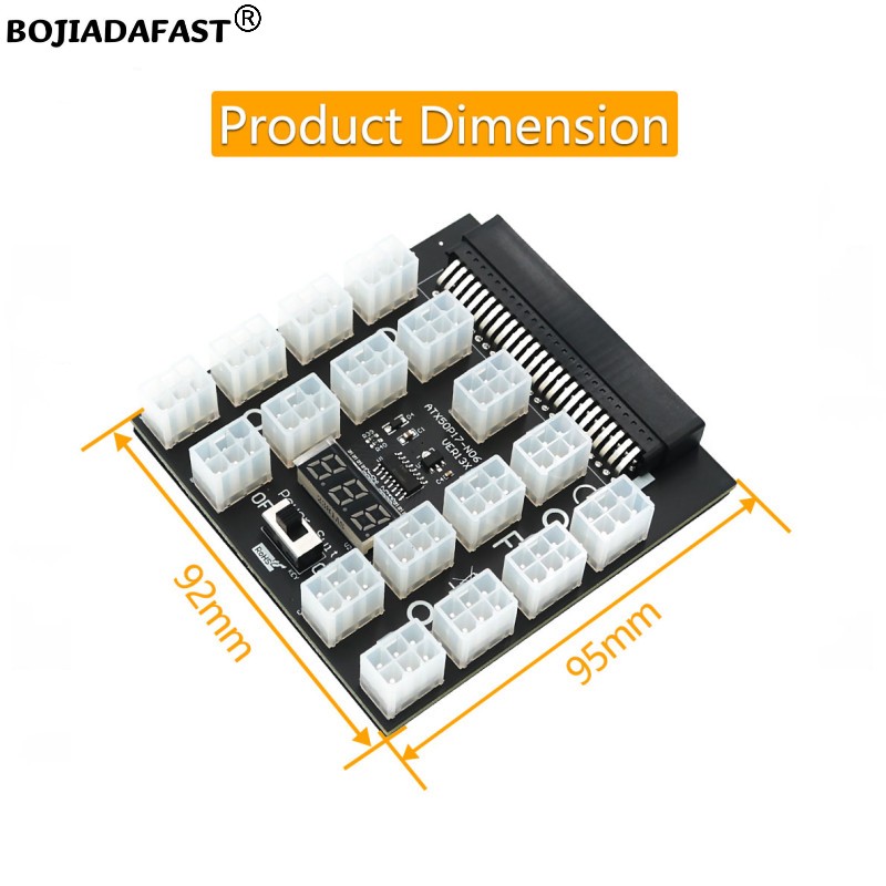 17 Ports PCIe 6Pin Connector S - đánh giá và giá 2400W Server Psu Breakout Board