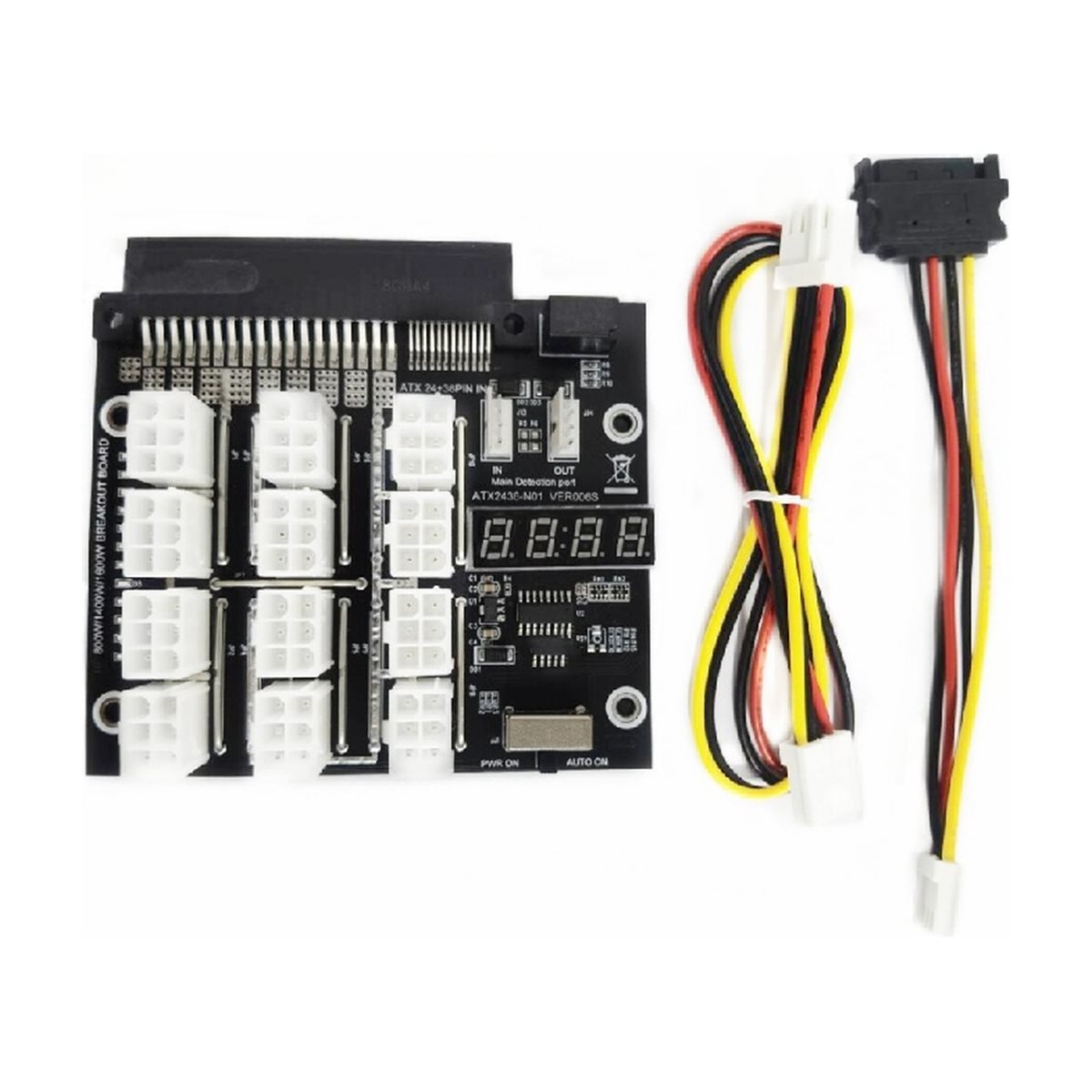 NEW FACTORY~12 Ports PCIe 6Pin - đánh giá và giá 2400W Server Psu Breakout Board