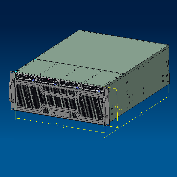Rack 4U 4bays Hotswap Server c - đánh giá và giá 8 Gpu 4U Server Chassis