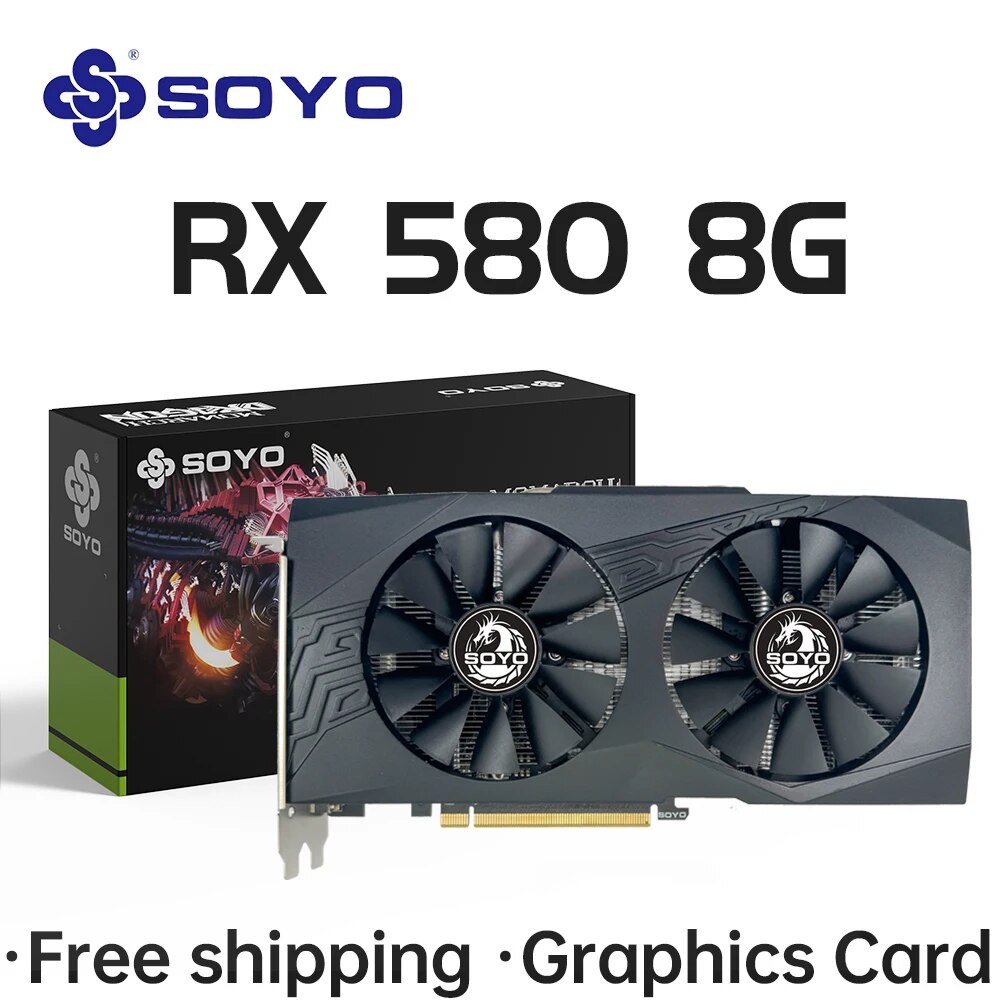 SOYO AMD Radeon RX580 8GB Grap - đánh giá và giá Rx 580 8Gb 2048Sp Gpu