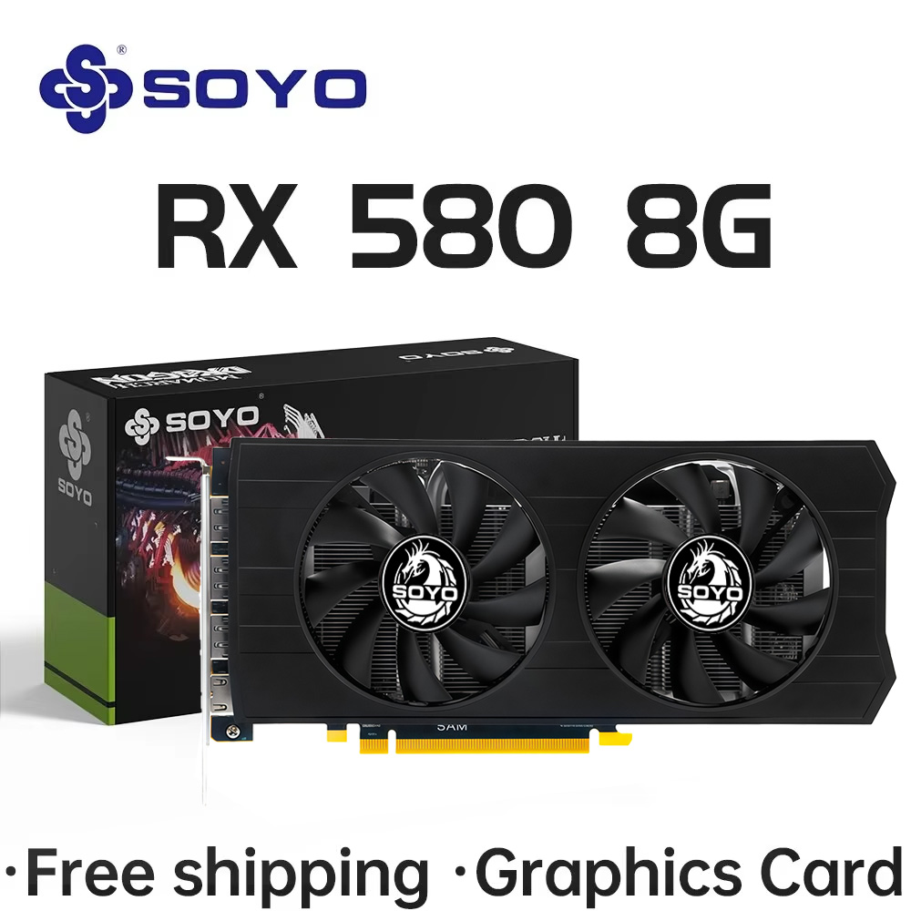 SOYO AMD Radeon RX580 8GB Grap - đánh giá và giá Rx 580 8Gb 2048Sp Gpu