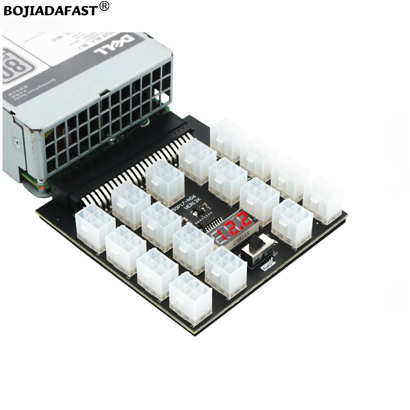 17 Ports PCI-E 6Pin Connector  - đánh giá và giá 2400W Server Psu Breakout Board